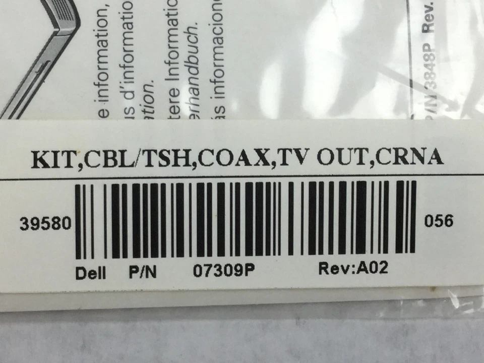 Genuine Dell 07309P Composite Coax TV Out Cable Factory Sealed - Image 3 of 4