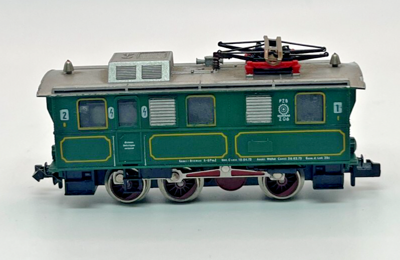N Scale Fleischmann 7307 Green Track Cleaning Locomotive Original