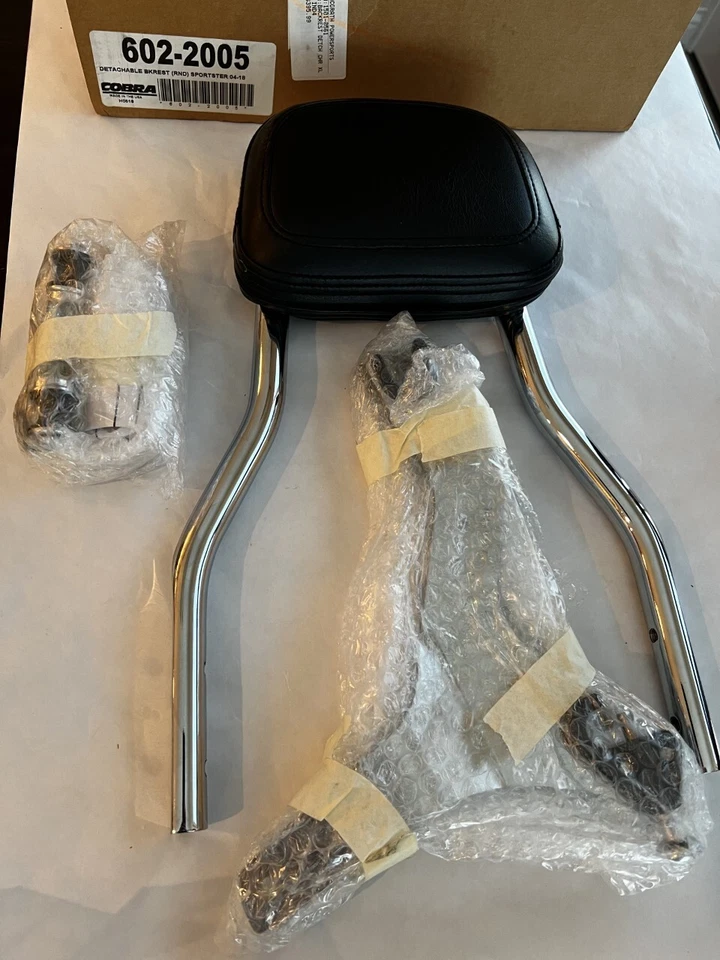 Respaldo desmontable Cobra HD SPORTSTER cromado redondo 602-2005 63-1252 1501-0561 Foto 3 de 4