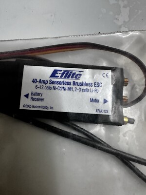 E-flite 40-Amp Pro Switch-Mode BEC Brushless ESC  EFLA312B 