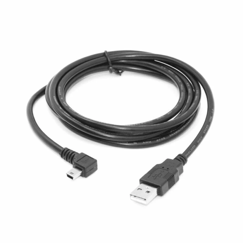 CY USB 2.0 Male to Right Angled Mini USB TypeB 5pin Male Data Cable 1.8m - Image 2 of 4