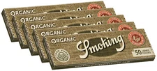5 Pk Smoking Organic Medium 1-1/4 Roll Your Own Cigarette Rolling Papers - 3127