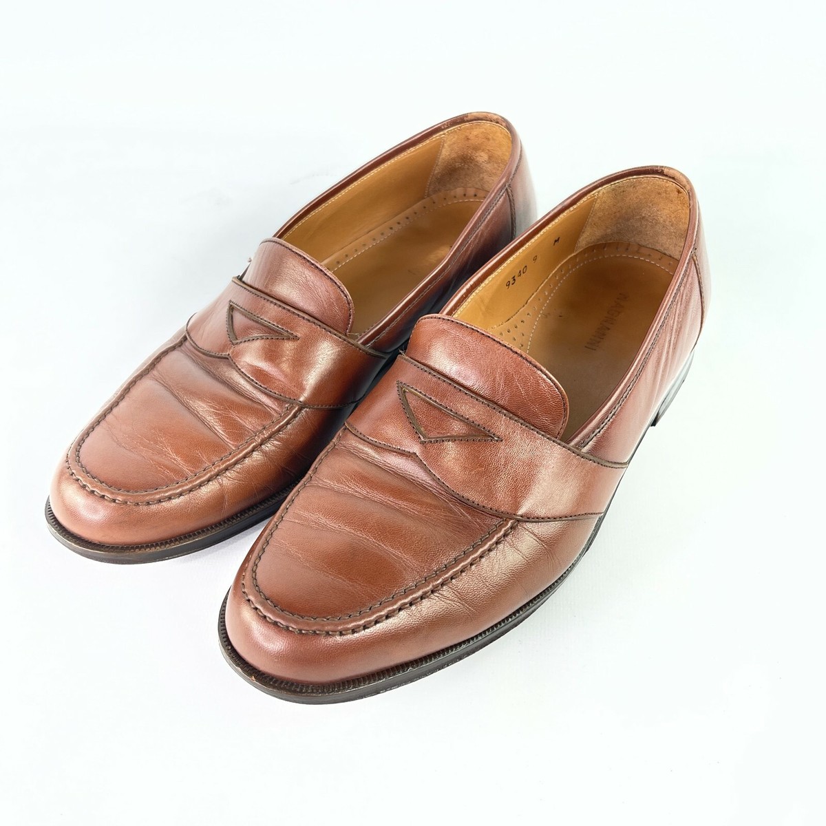 Mens Magnanni Brown Penny Loafers Casual Shoes Size 9 M | eBay display picture 1