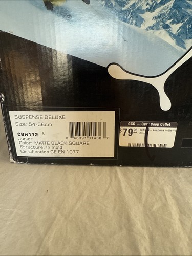 Cebe Suspense Deluxe Snow Sports Helmet Junior Small Matte Black - New with Box - 第 18/18 張圖片