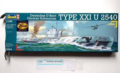 Revell 1:144 *NO INSTRUCTIONS* Deutsches U-Boot German Submarine Type XXI U 2540
