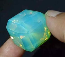 101.5 Ct Natural Green Opal Cube Welo Australian Certified Untreated Gemstone