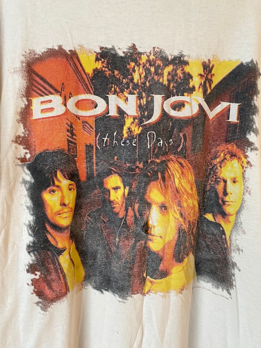 90s BON JOVI These Days ヨーロッパツアー Tシャツ　L Authentic True Vintage Bon Jovi T-shirt From 1996 These Days