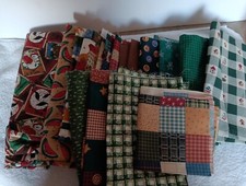 Quilting/Craft Pieces And Scrap Fabric 2.5 Lbs Total Multicolor