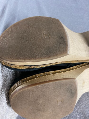 Dr Scholls Clogs SZ 9 M Black LeatherSuede Buckle Original Collection Italy - Picture 17 of 18