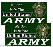 10cm Car Decal Sticker Laptop Colour Colourful 2xMy Son Is In The Army F49
