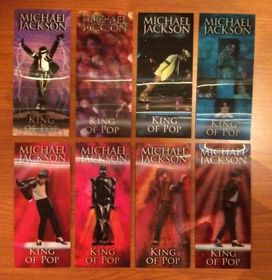 Michael Jackson THIS IS IT Tour Full Set 8 Lenticular Tickets Hologram 2009 RARE