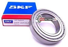 SKF 6009 ZZ C3 GJN Deep Groove Ball Bearing, Metal Shielded 45x75x16 mm