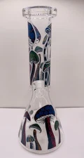 Collectible Custom Glass Bong Tobacco  Hookah Water Pipe Glows in the dark