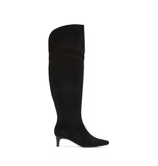 Botas NiB Worthington para mujer con tacón apilado sobre la rodilla talla 10 M negras 1SH74 Foto 2 de 2