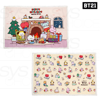 BTS BT21 Official Authentic Goods minini Blanket PETIT HOLIDAY