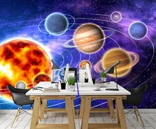 3D Cosmic Planet G18047 Wallpaper Wall Murals Removable Self-adhesive Honey