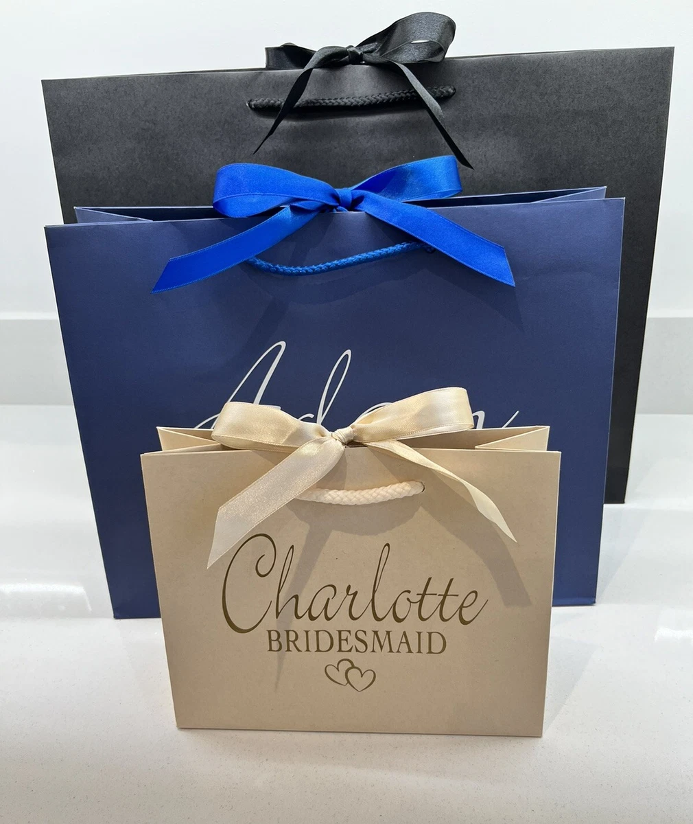 Bridesmaid Personalised Gift Bag Small Medium Large Wedding Gift Bags Box