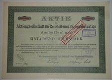Aktiengesellschaft für Celuloff- und Paperfabrication w Aschaffenburgu 1917