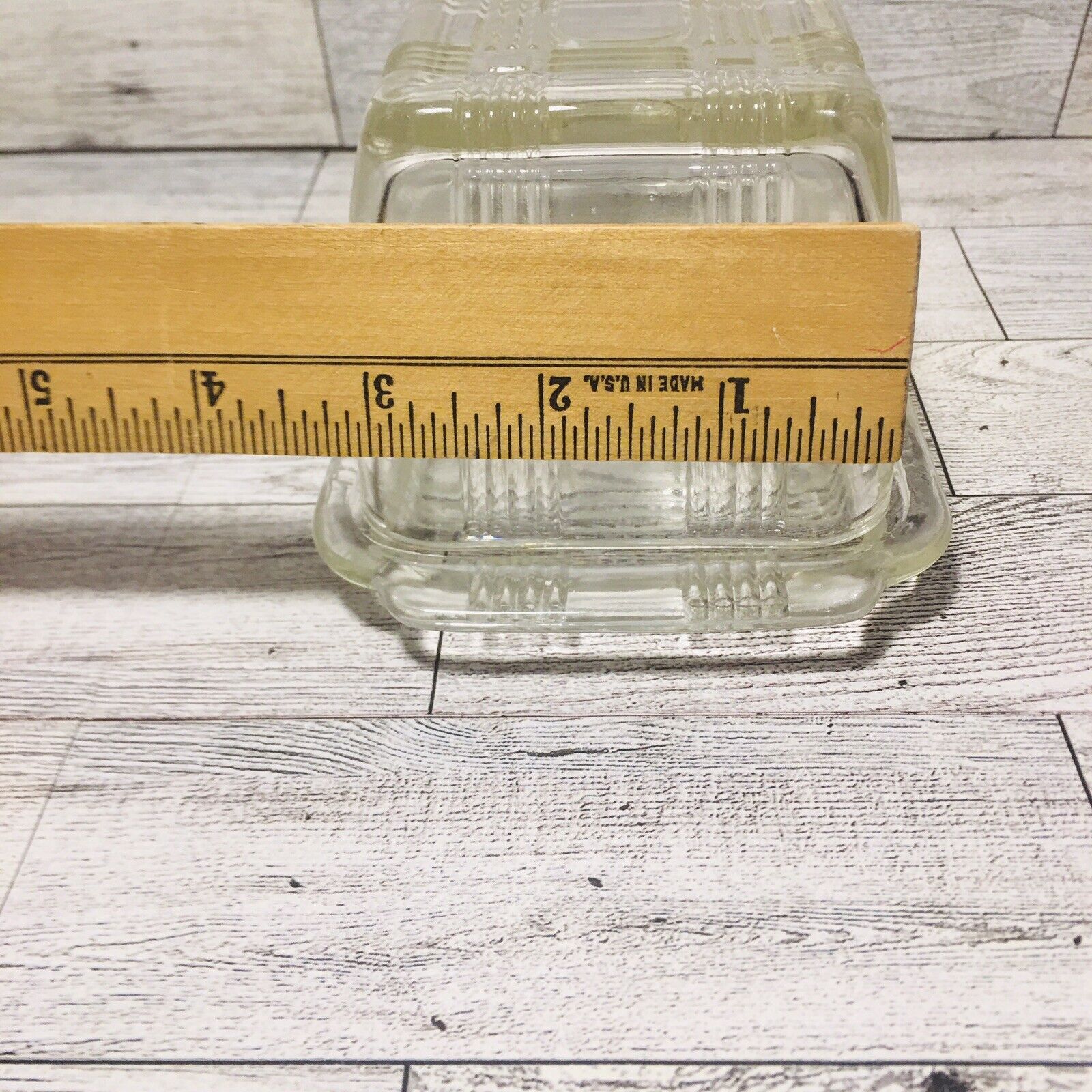 Vintage Hazel Atlas Criss Cross Lb Butter Dish Or Fridge Container Ebay