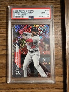 2020 TOPPS CHROME RANDY AROZARENA X-FRACTOR RC Rookie #49 PSA 10 GEM MINT