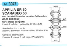 SERIE STERZO BUZZETTI 3947 COMPLETA APRILIA SR 50 SCARABEO 50 CONI CALOTTE SFERE