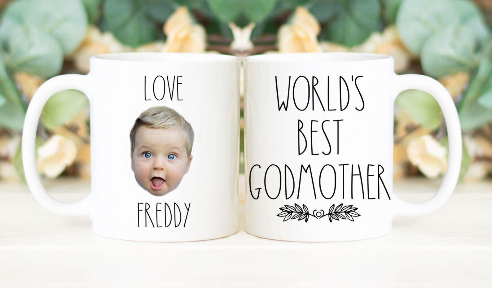 World's Best Godmother Coffee Mug Custom Face Mug Personalized With Photo Of