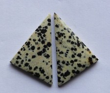 38.75 Cts Natural Dalmation Jasper 38.3mm X 22m each Cabochon Loose Match Pair