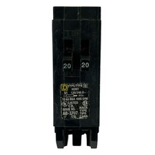 USED SQUARE D HOMT2020, 20A/20A TANDEM CIRCUIT BREAKER