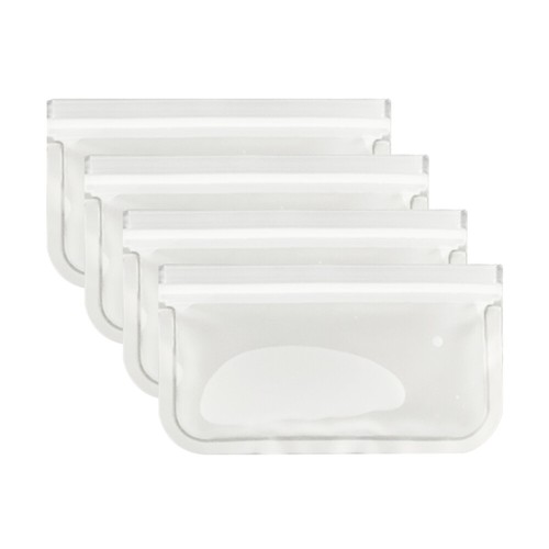 Bolsas de almacenamiento de alimentos 4 piezas paquete de sándwich translúcido bolsa con tira de sellado EE. UU. - Imagen 8 de 11