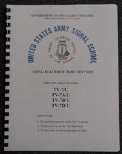 *USA* ULTIMATE TV-7D/U TV-7 MANUAL How to use Tube Tester Instructions