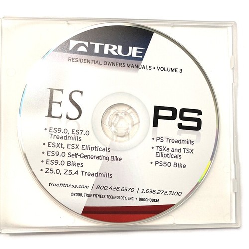 True Fitness Residential Owners Manuals Volume3 ES PS Treadmill Exercise Bike CD