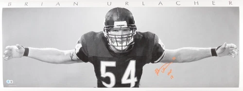 Brian Urlacher Signed Chicago Bears 15x40 Photo (Beckett)Hall of Fame Linebacker