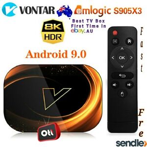 VONTARX3 8K 4GB 64GB AU English Arabic OnLine TV Box Android 9.0 Bluetooth WiFi