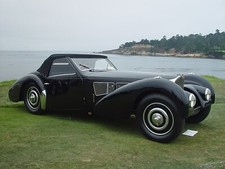 Cars 1938 bugatti type57scgangloffcabriolet1 Desk Mat Stitched