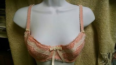 Fauve by Fantasie 0121 Mia UW Balcony Padded Half Cup UK 34D/US 34D Hnysckl NWOT