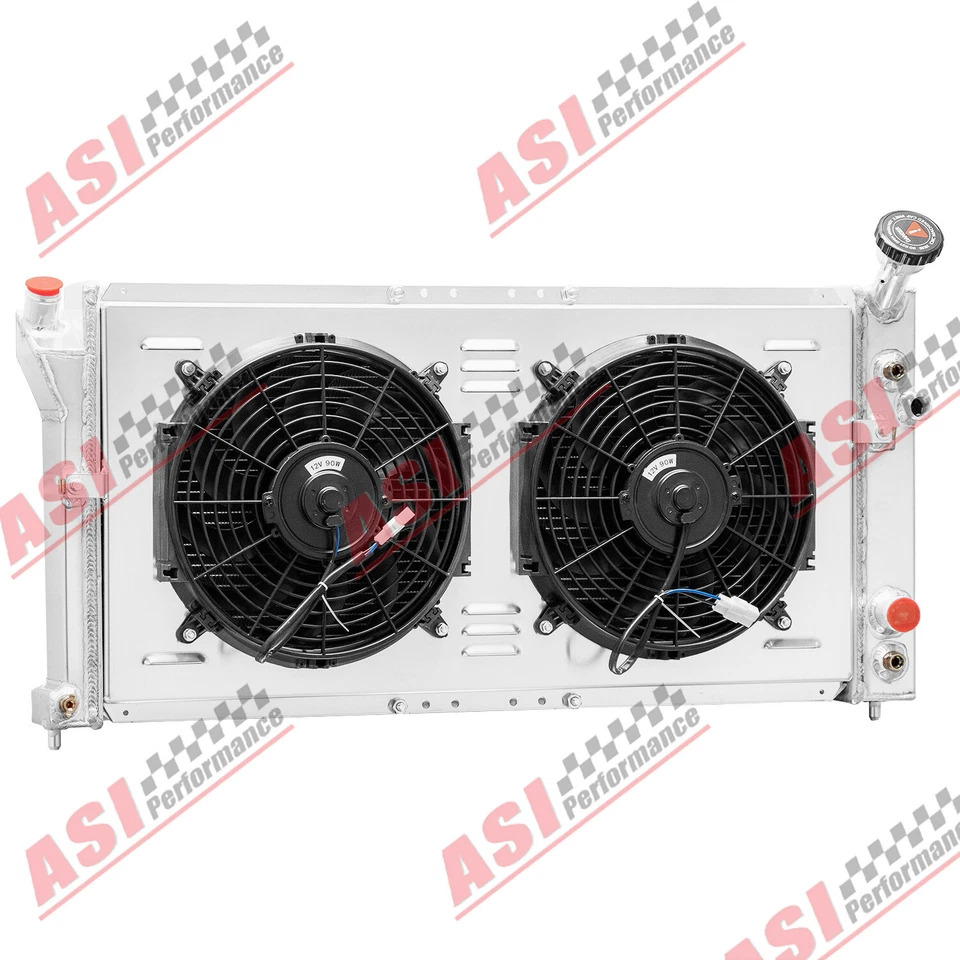 3Rows Radiator Shroud Fan For 97-03 Pontiac Grand Prix/97-99 Buick Century Regal Foto 2 de 4