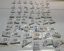 Vtg Lot Type  Size Silver Brooch Pin Stems Straight Repair Jewelry Findings 2101