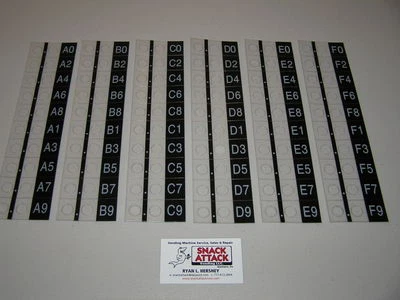 CRANE NATIONAL / GPL 157,159,160,167,171,427 SELECTION LABELS A0 - A9 / F0 - F9