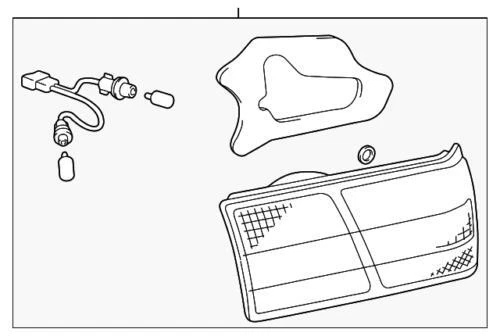 Genuine Lexus Tail Lamp Assembly 81550-33160