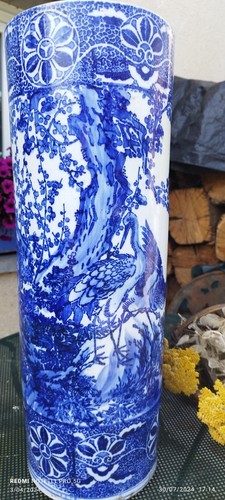 porte parapluie chine décors bleu cobalt - Imagen 2 de 24