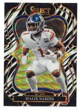 2025 PANINI SELECT - MALIK NABERS - ZEBRA PRIZM SUITE LEVEL - NEW YORK GIANTS