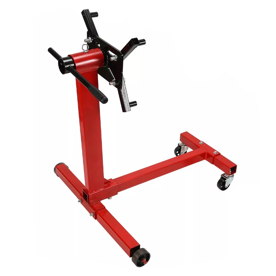 Engine Gearbox Support Stand 1000 lbs 450kg Heavy Duty Swivel Transmission Red - Image 4 of 4