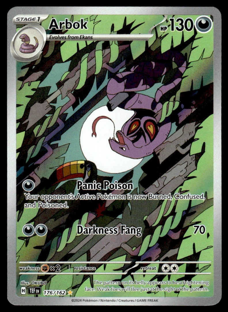 2024 Pokemon SV05: Temporal Forces Arbok - 176/162 Illustration Rare #176/162