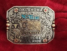 Rodeo☆2024☆BULLNANZA BULLRIDING Champion Trophy Buckle☆Ardmore Oklahoma☆Rare☆X43