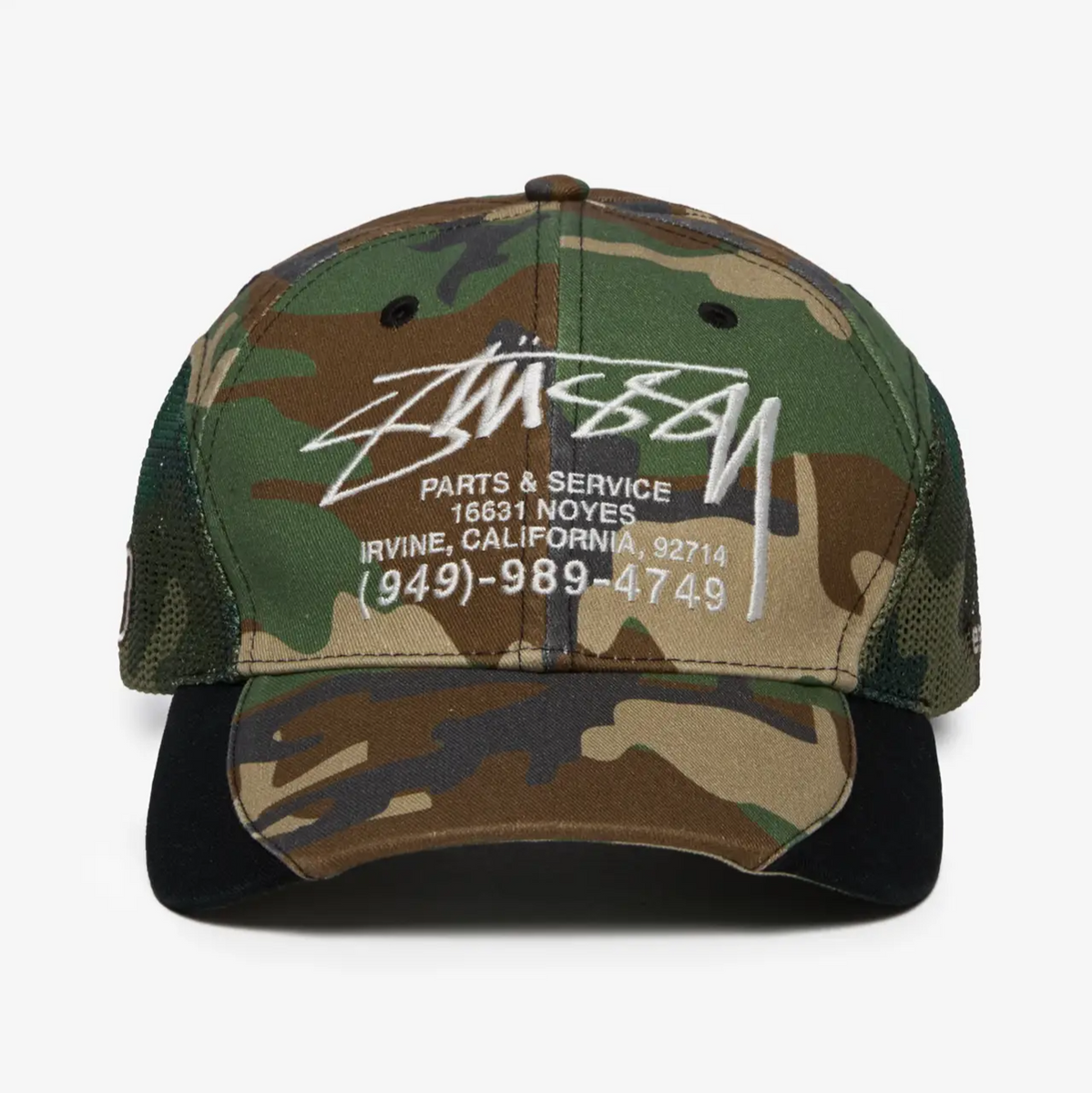 Stussy Low Profile Service Mesh Snapback Cap - Camo | eBay