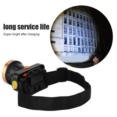 LED 3 Lighting Modes Spotlights USB Charging Flashlight HeadMounted For Adve SET