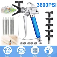 3600PSI Airless Paint Spray Gun 517/ 211/ 313Spray Tip+Nozzle Guard for Sprayers