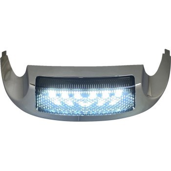 Custom Dynam Wh/Smoke Lense LED Front Fender Tip Light 14-24 Harley Touring FLHR