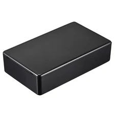 Dustproof Junction Box 100x60x25mm ABS for Electrical Project (Black, Pack of 2)