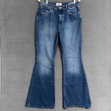 Wrangler Jeans 10 High Rise Fierce Flare Blue Denim Bell Bottom Western 30